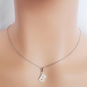 Initial B Silver Necklace